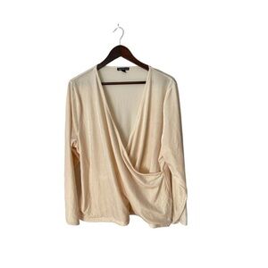 🎬NWT | J. Crew | Mercantile Wrap V-Neck | Cream | Size XL 🎬